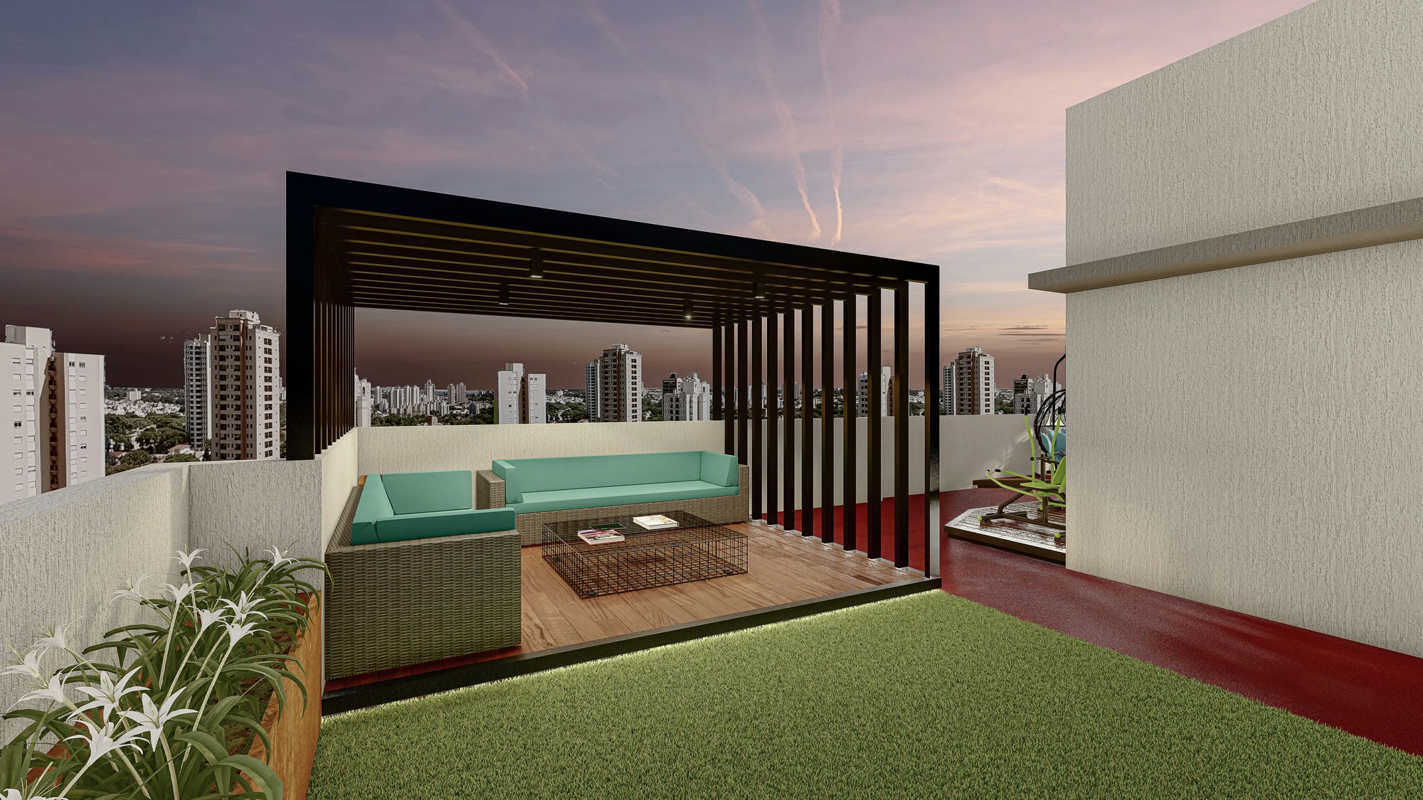 Rooftop Lawn and Seating